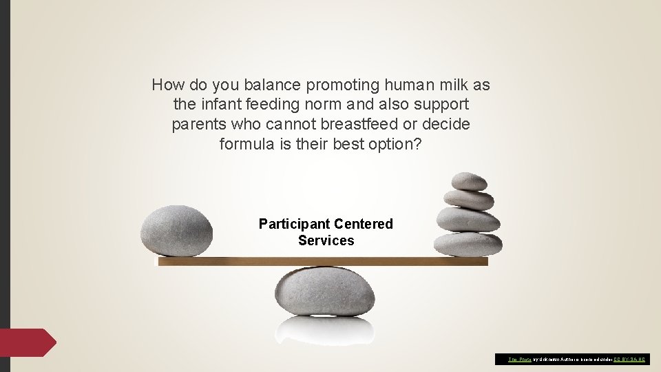 How do you balance promoting human milk as the infant feeding norm and also