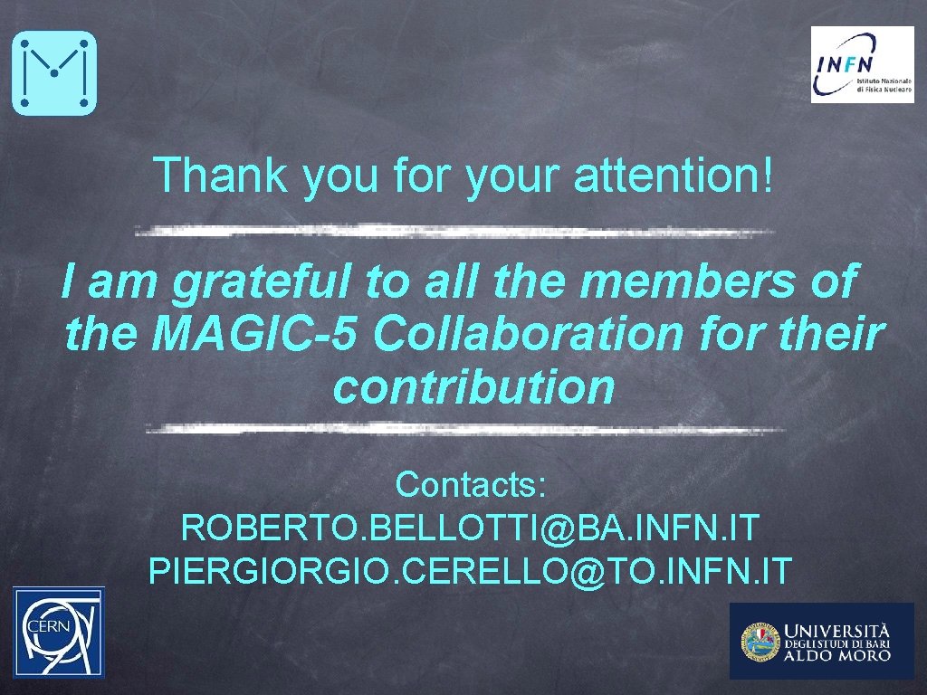 Thank you for your attention! I am grateful to all the members of the