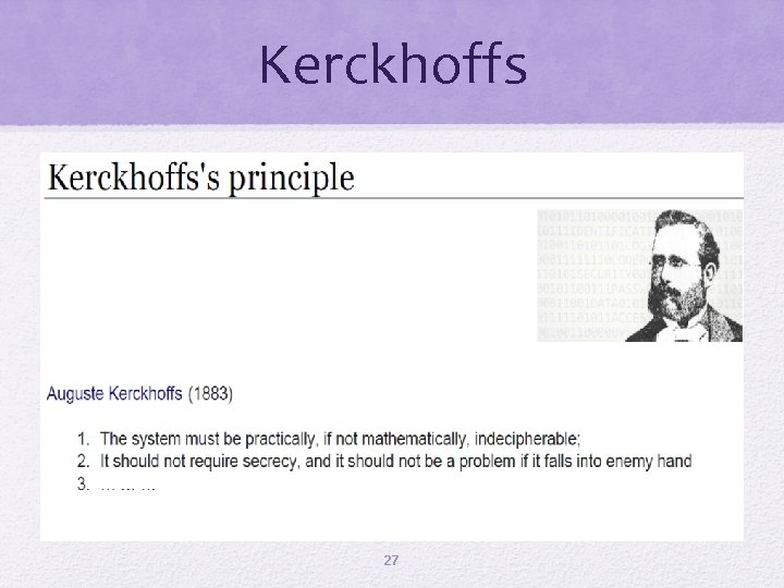 Kerckhoffs 27 