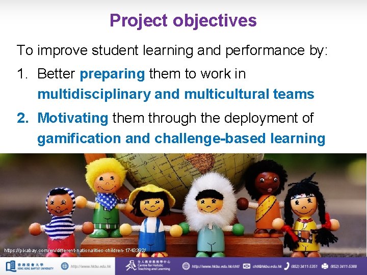 Project objectives To improve student learning and performance by: 1. Better preparing them to