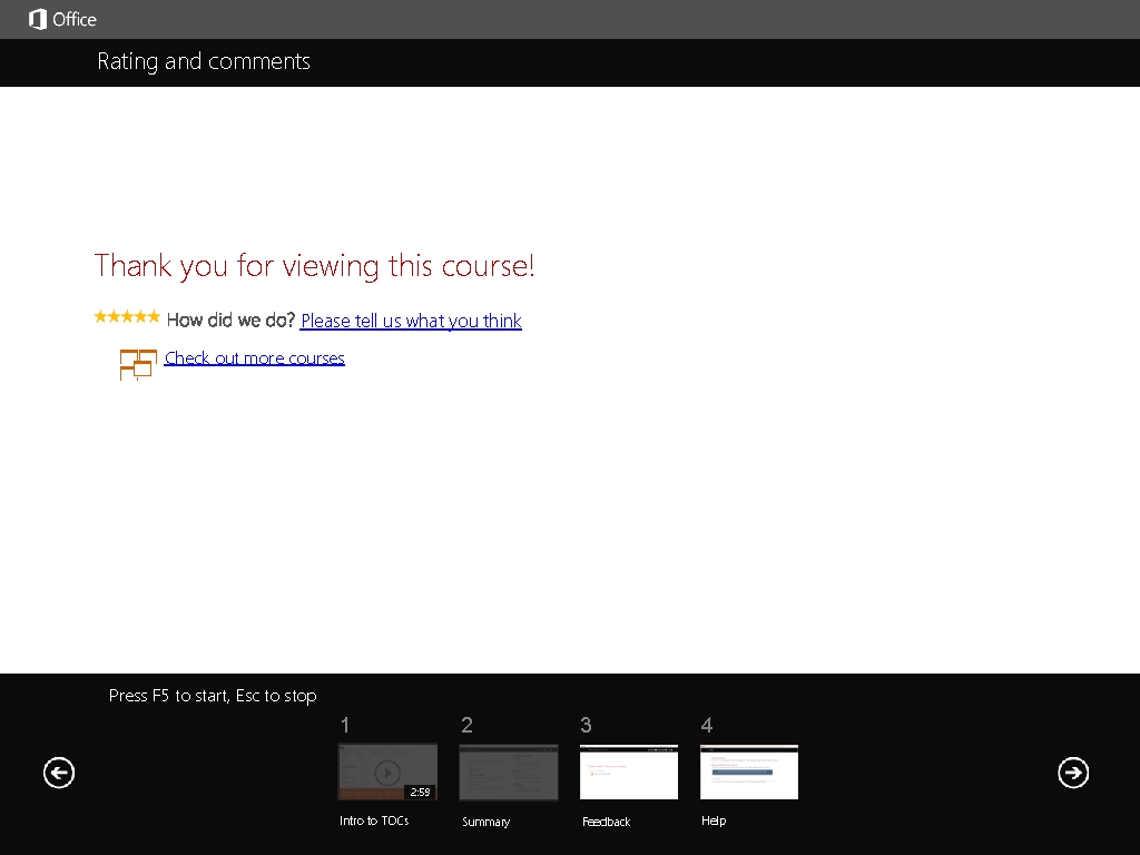 Help Rating and comments Course summary Thank you for viewing this course! Please tell Help Rating and comments Course summary Thank you for viewing this course! Please tell