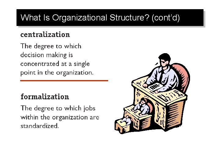 What Is Organizational Structure? (cont’d) 