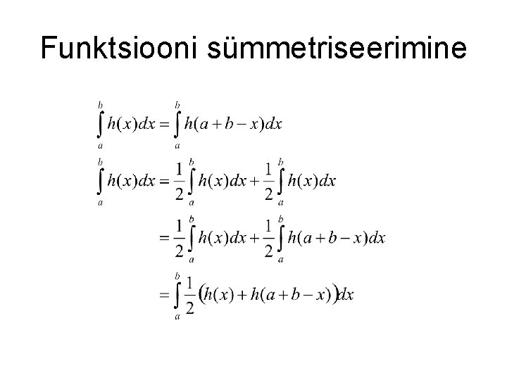 Funktsiooni sümmetriseerimine 