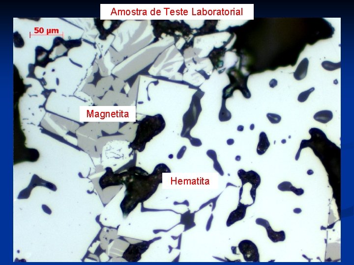 Amostra de Teste Laboratorial Magnetita Hematita 