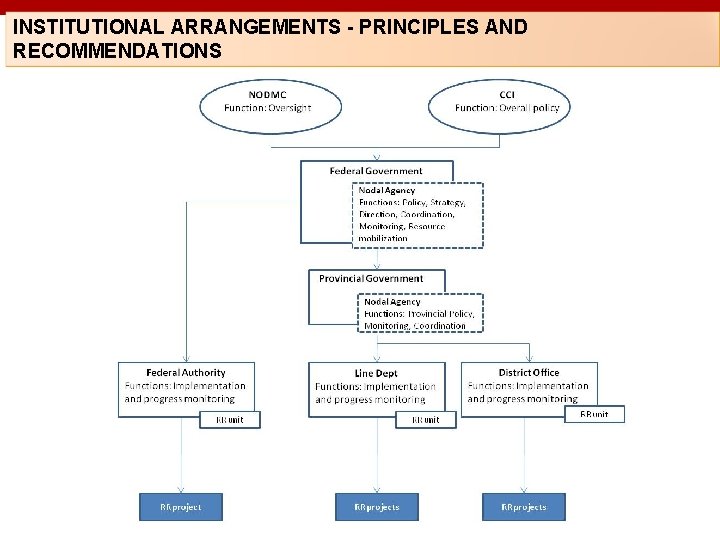 INSTITUTIONAL ARRANGEMENTS - PRINCIPLES AND RECOMMENDATIONS 