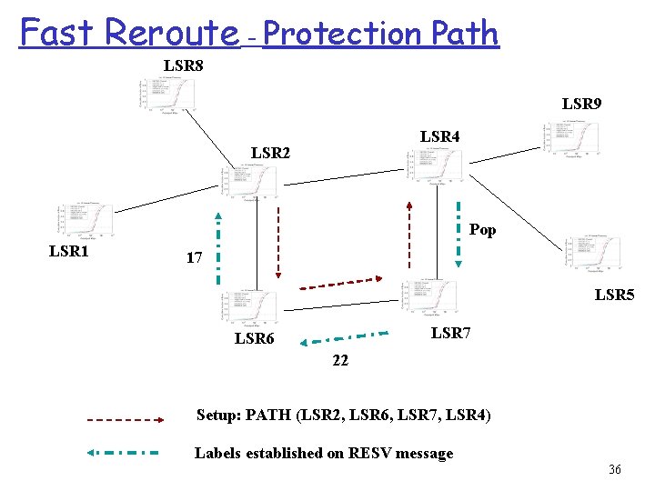 Fast Reroute - Protection Path LSR 8 LSR 9 LSR 4 LSR 2 Pop