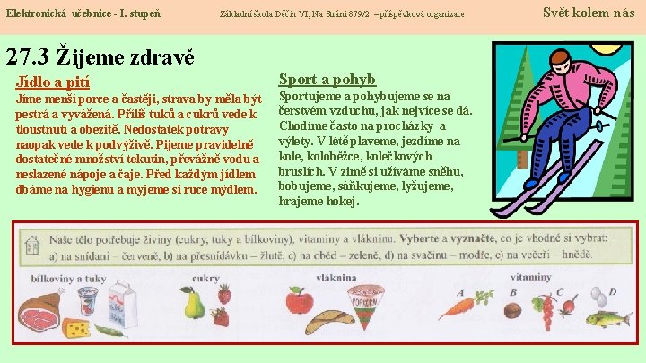 Elektronická učebnice - I. stupeň Základní škola Děčín VI, Na Stráni 879/2 – příspěvková