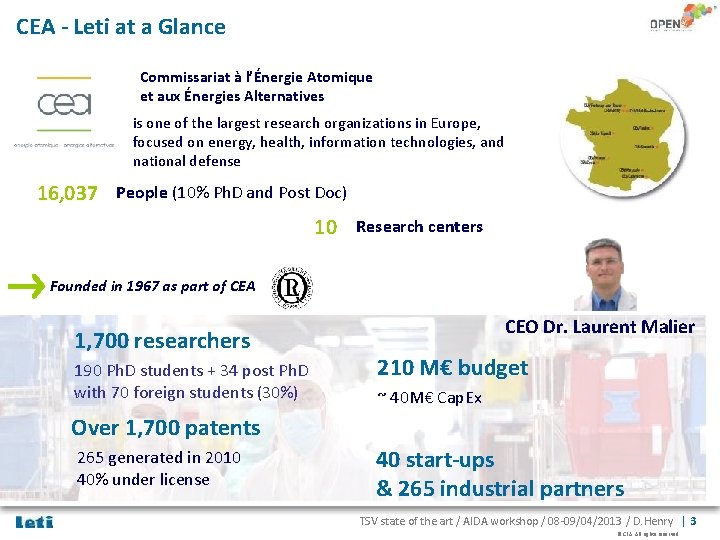 CEA - Leti at a Glance Commissariat à l’Énergie Atomique et aux Énergies Alternatives