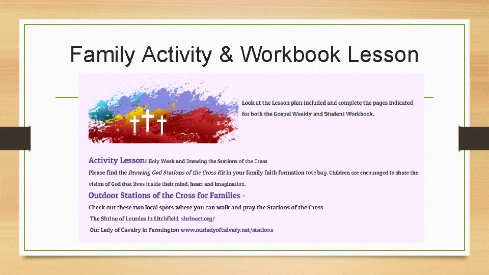 Family Activity & Workbook Lesson 