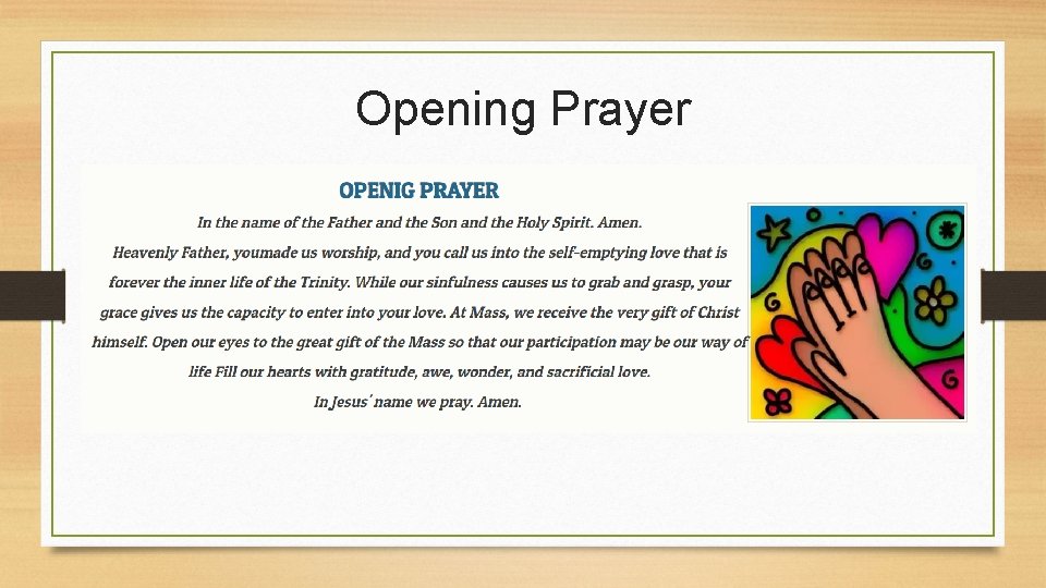 Opening Prayer 