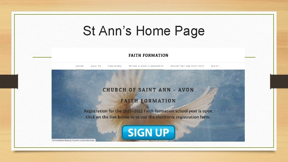 St Ann’s Home Page 