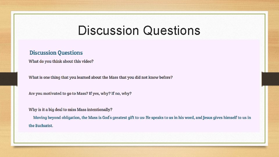 Discussion Questions 