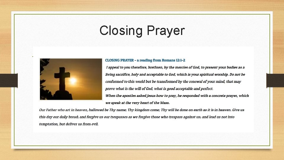 Closing Prayer 