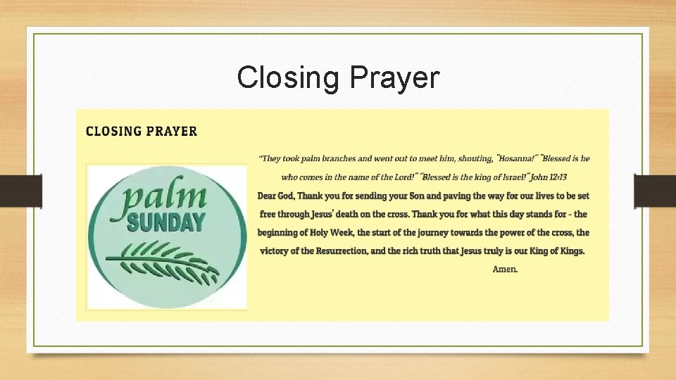 Closing Prayer 
