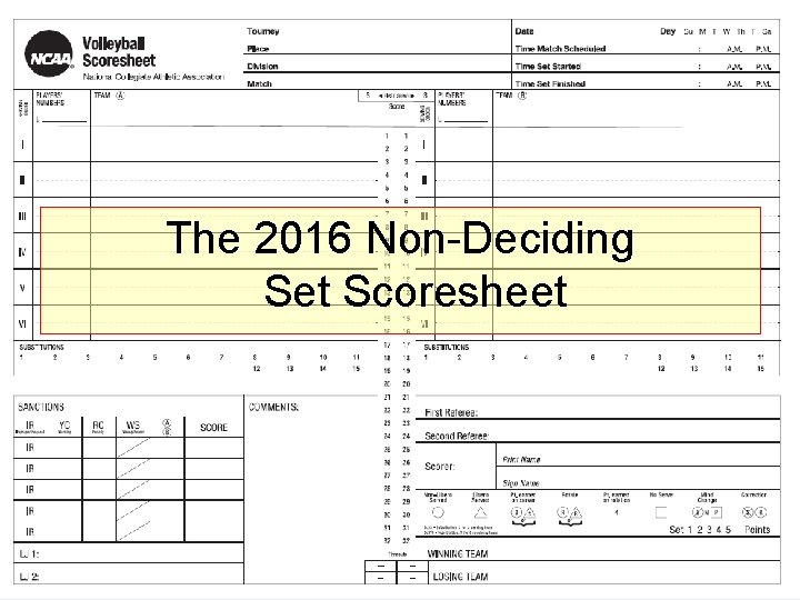 The 2016 Non-Deciding Set Scoresheet 