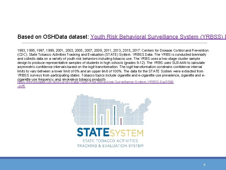 Based on OSHData dataset: Youth Risk Behavioral Surveillance System (YRBSS) D 1993, 1995, 1997,