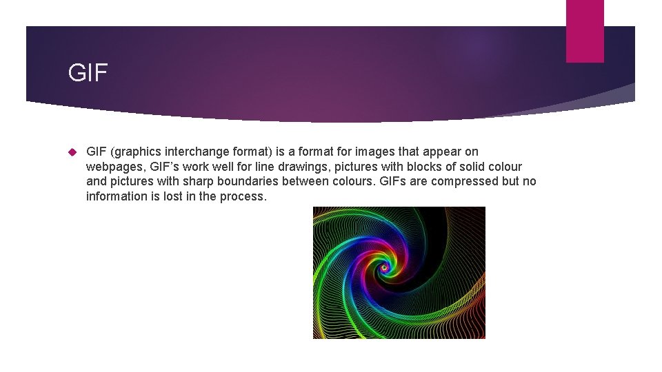 GIF (graphics interchange format) is a format for images that appear on webpages, GIF’s