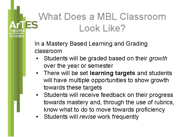 What Does a MBL Classroom Look Like? In a Mastery Based Learning and Grading