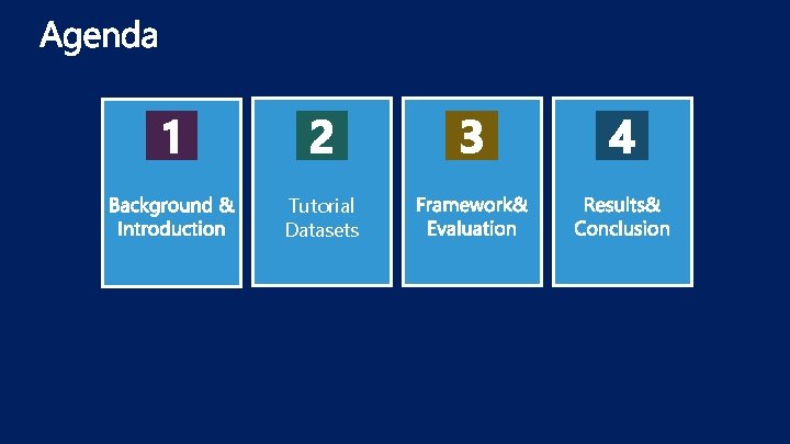 1 2 Tutorial Datasets 3 4 