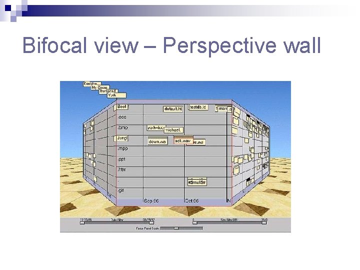 Bifocal view – Perspective wall Bifocal view – Perspective wall