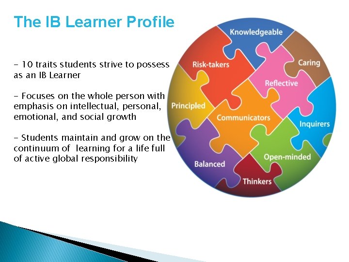 The IB Learner Profile - 10 traits students strive to possess as an IB