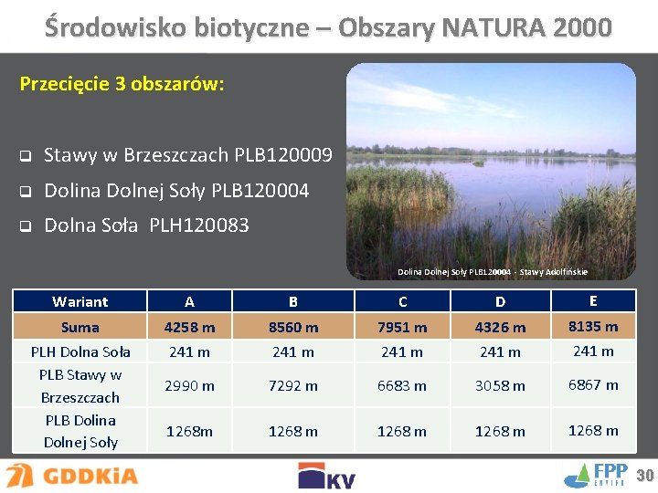 Środowisko biotyczne – Obszary NATURA 2000 Przecięcie 3 obszarów: q Stawy w Brzeszczach PLB