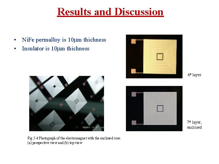 Results and Discussion • Ni. Fe permalloy is 10 mm thichness • Insulator is