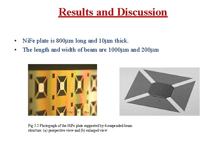 Results and Discussion • Ni. Fe plate is 800 mm long and 10 mm