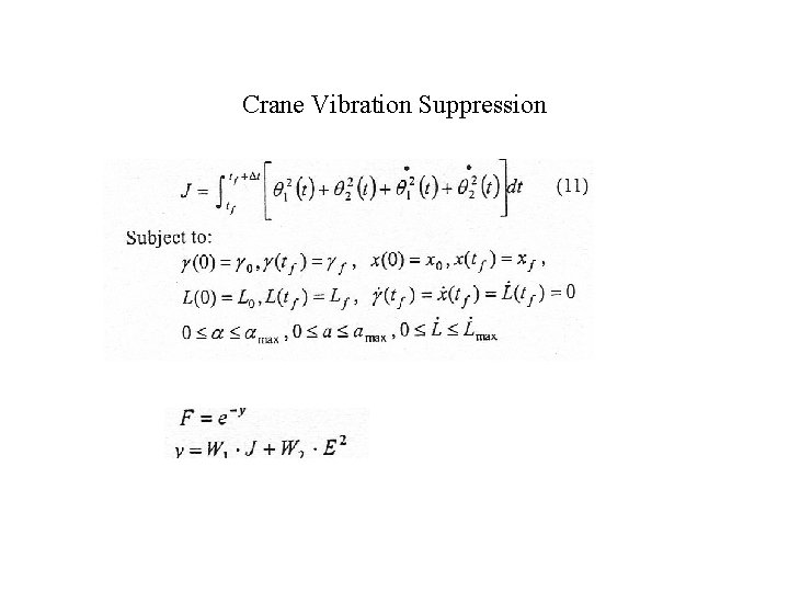 Crane Vibration Suppression 