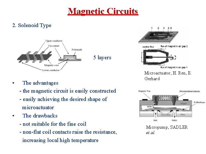 Magnetic Circuits 2. Solenoid Type 5 layers • The advantages - the magnetic circuit