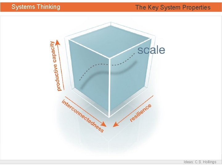 Systems Thinking The Key System Properties Ideas: C. S. Hollings 