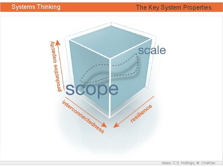 Systems Thinking The Key System Properties Ideas: C. S. Hollings, M. Chertow 