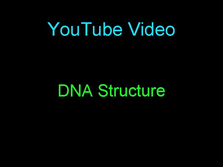 You. Tube Video DNA Structure 