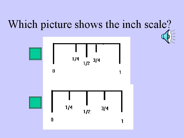 Which picture shows the inch scale? 