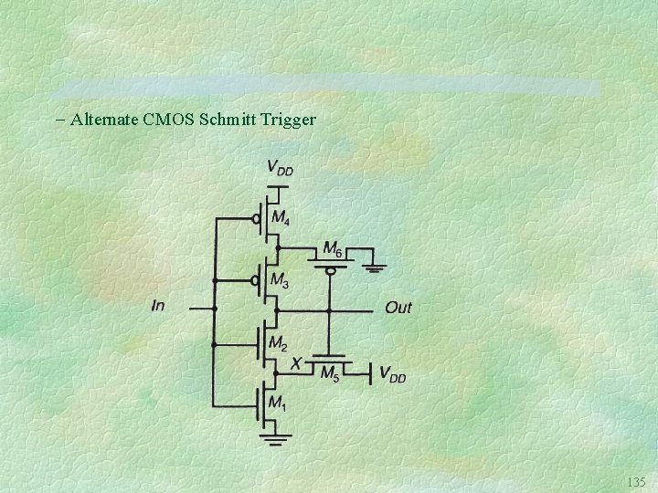  Alternate CMOS Schmitt Trigger 135 