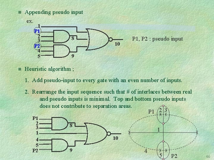 n Appending pseudo input ex. 1 P 1 2 3 P 2 4 5