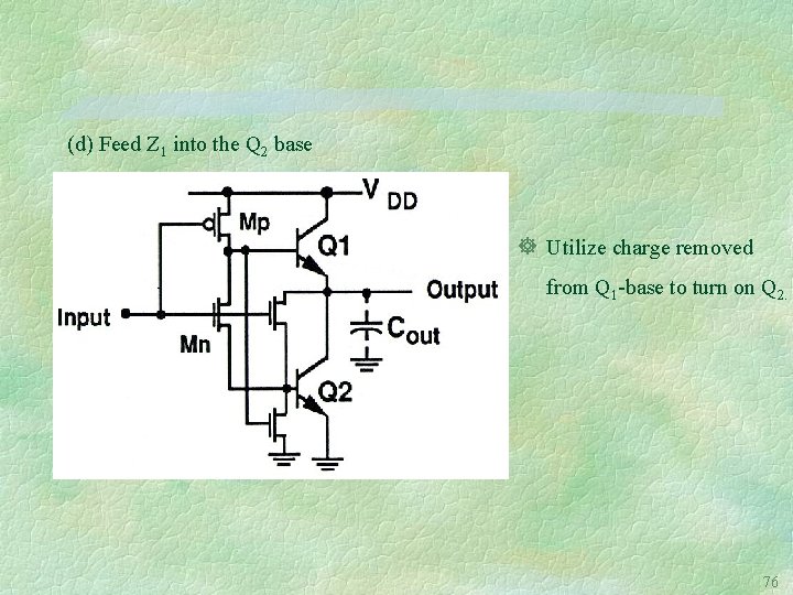 (d) Feed Z 1 into the Q 2 base ] Utilize charge removed from