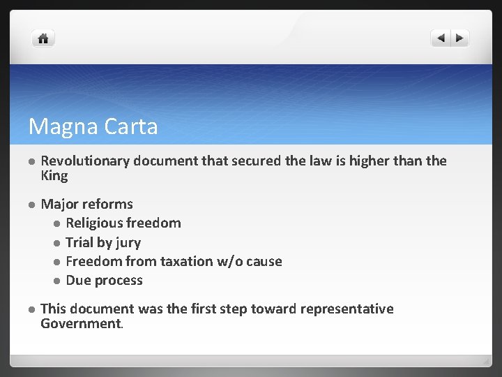 Magna Carta l Revolutionary document that secured the law is higher than the King