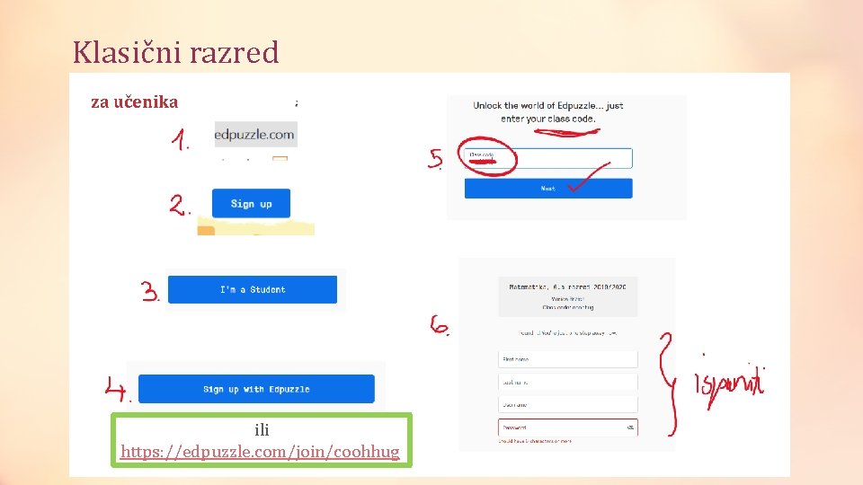 Klasični razred za učenika za učitelja ili https: //edpuzzle. com/join/coohhug 