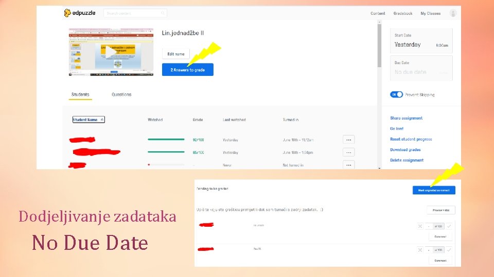 Dodjeljivanje zadataka No Due Date 