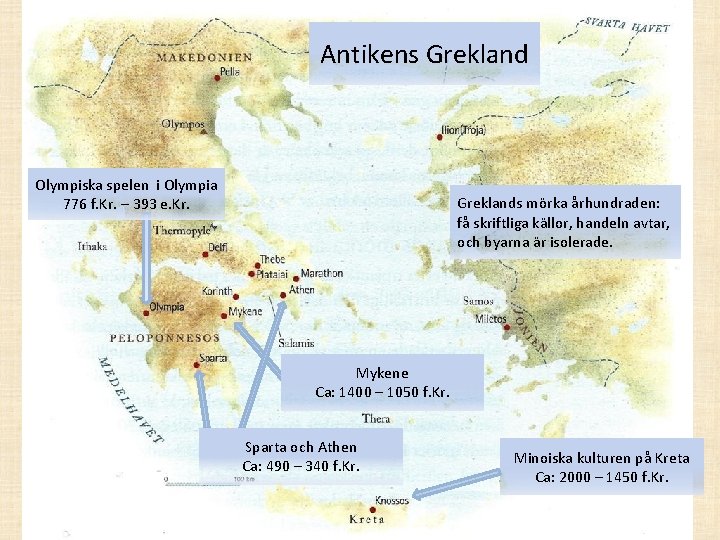 Antikens Grekland Olympiska spelen i Olympia 776 f. Kr. – 393 e. Kr. Greklands