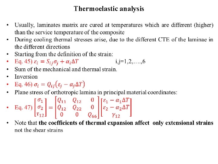 Thermoelastic analysis • 