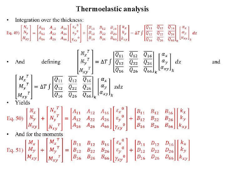 Thermoelastic analysis • 
