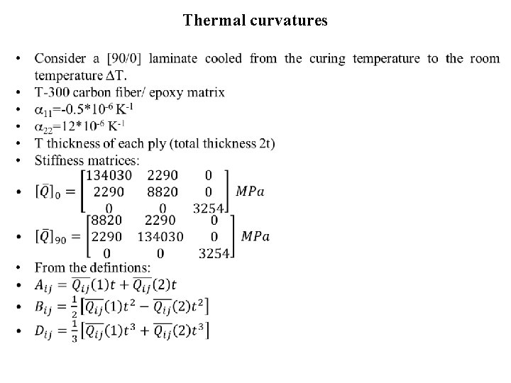 Thermal curvatures • 