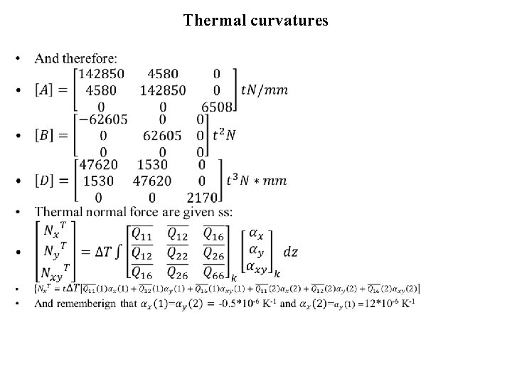 Thermal curvatures • 