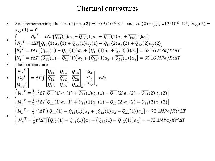 Thermal curvatures • 
