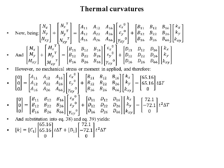 Thermal curvatures • 