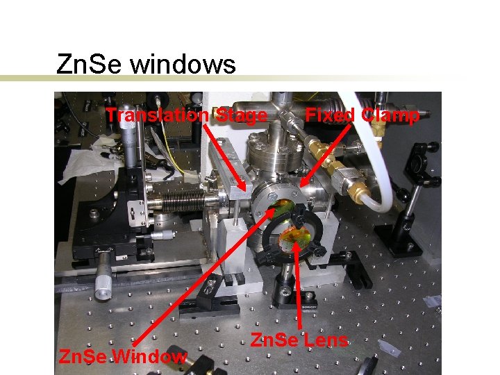 Zn. Se windows Translation Stage Zn. Se Window Fixed Clamp Zn. Se Lens 