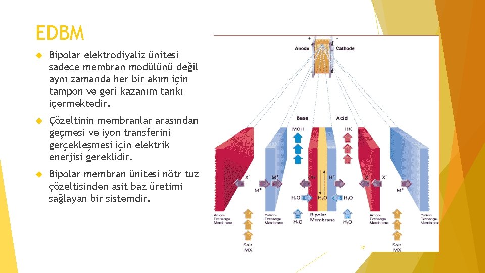 EDBM Bipolar elektrodiyaliz ünitesi sadece membran modülünü değil aynı zamanda her bir akım için