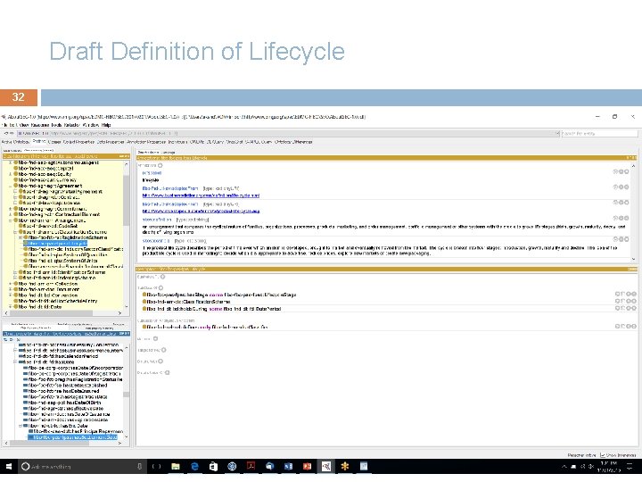 Draft Definition of Lifecycle 32 